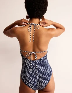 Symi String Swimsuit-French Navy, Seagull-Boden Discount