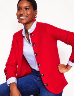 Textured Stitch Cardigan-Rouge Red-Boden Flash Sale