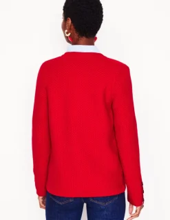 Textured Stitch Cardigan-Rouge Red-Boden Flash Sale