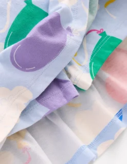 Tiered Jersey Skort-Misty Blue Balloon Sky-Boden Shop