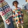 Tiered Sweatshirt Dress-Multi Collage Hearts-Boden Clearance