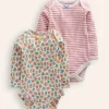 Twin Pack Pointelle Bodies-Almond Pink/Ivory-Boden Online