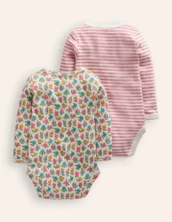 Twin Pack Pointelle Bodies-Almond Pink/Ivory-Boden Online