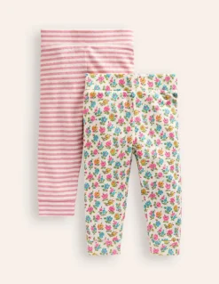 Twin Pack Pointelle Leggings-Almond Pink/Ivory-Boden Cheap