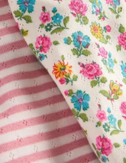 Twin Pack Pointelle Leggings-Almond Pink/Ivory-Boden Cheap