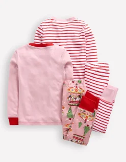 Twin Pack Snug Pyjamas-Vintage Pink Carousel-Boden Shop
