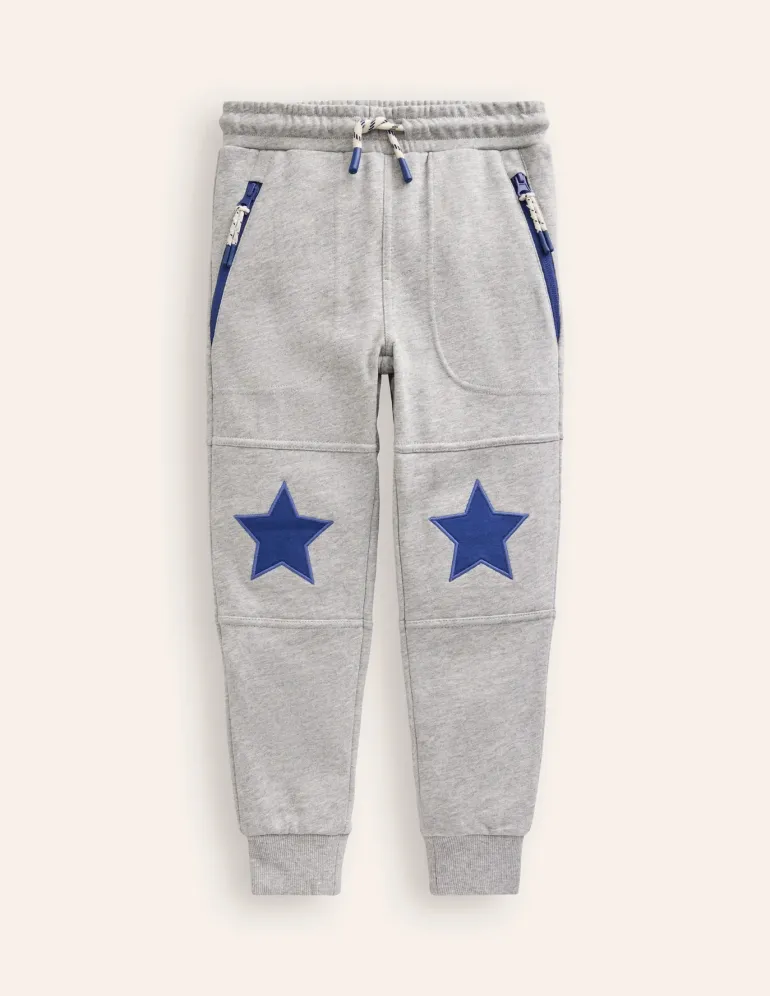 Warrior Knee Joggers-Charcoal Marl-Boden Hot