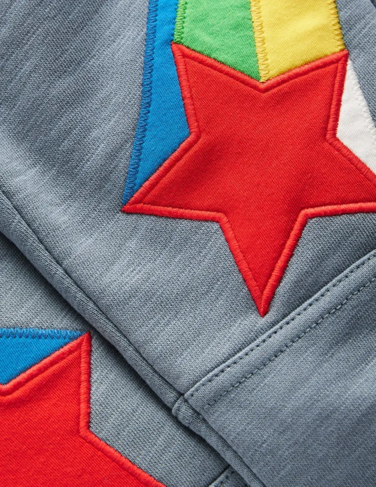 Warrior Knee Sweatpants-Colbart Grey Rainbow Star-Boden Online