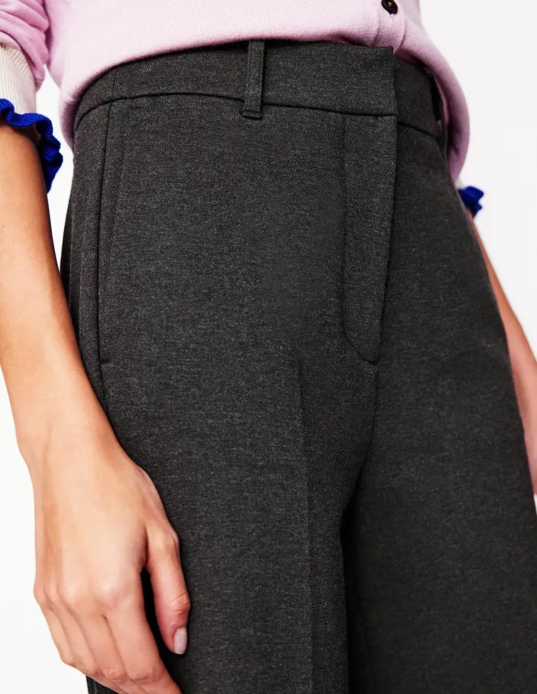 Westbourne Ponte Trousers-Charcoal Marl-Boden Best Sale