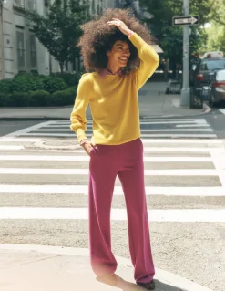 Westbourne Ponte Trousers-Regal Purple-Boden Fashion