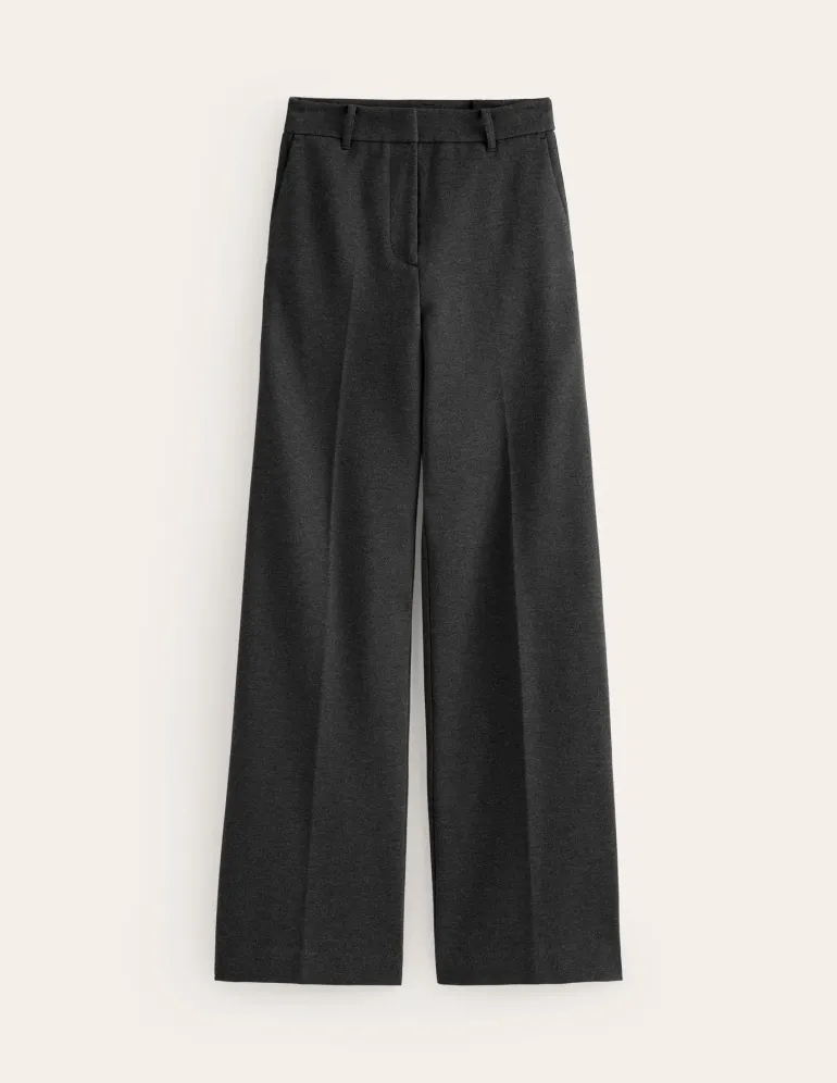Westbourne Ponte Trousers-Charcoal Marl-Boden Best Sale