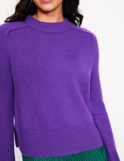 Wide Sleeve Cashmere Sweater-Ameythyst Purple-Boden Flash Sale