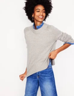 Wide Sleeve Cashmere Sweater-Mink Melange-Boden New