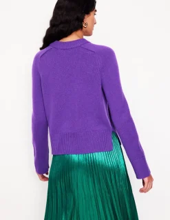 Wide Sleeve Cashmere Sweater-Ameythyst Purple-Boden Flash Sale