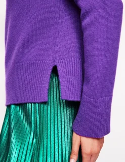 Wide Sleeve Cashmere Sweater-Ameythyst Purple-Boden Flash Sale