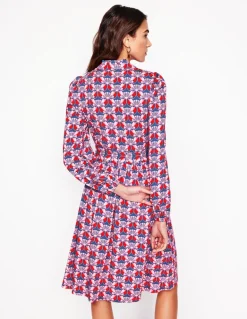 Willow Frill Short Shirt Dress-Poppy Red, Daisy Bloom Geo-Boden Discount