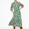 Willow Tiered Jersey Dress-Forest Grass, Flourishing Vine-Boden Best Sale